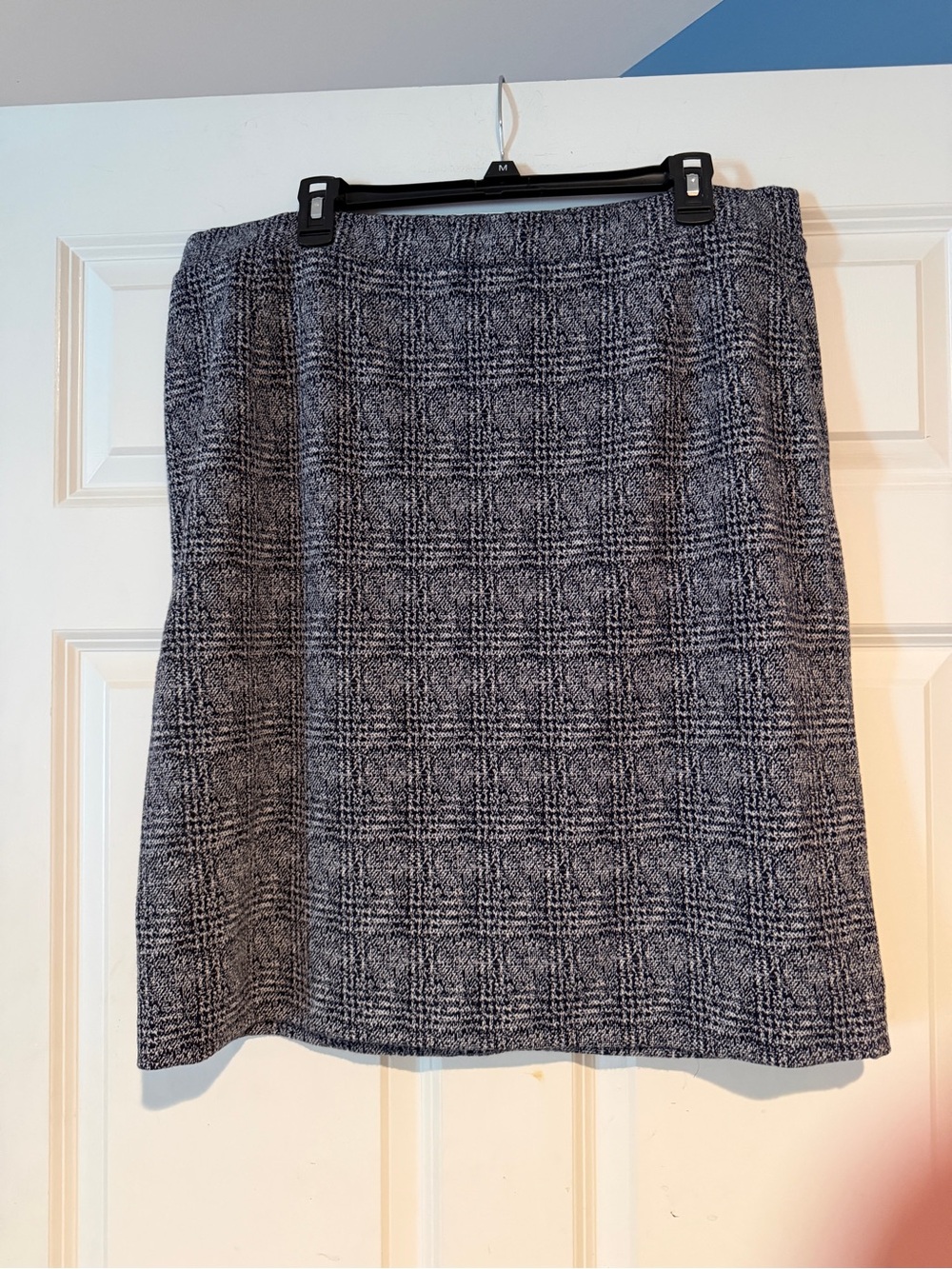 41 Hawthorn Blue & White Glen Plaid Pencil Skirt